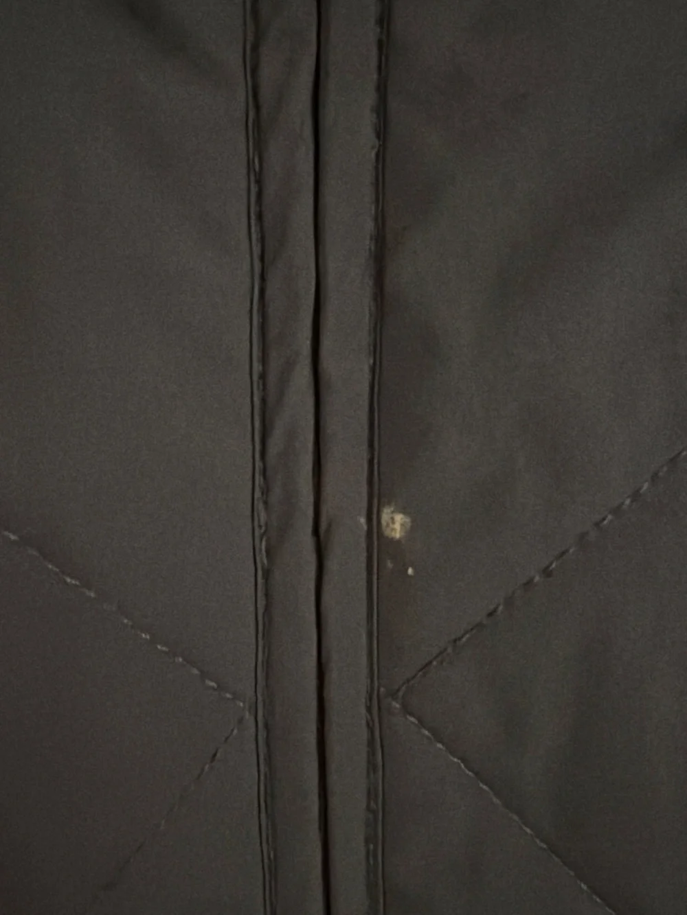 J. Crew Quilted Navy Zip-Front Vest with Tan Trim
